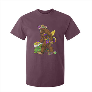 Funny Bigfoot Carnival Mardi Gras Party T Shirt For Kid TS11 Maroon Print Your Wear