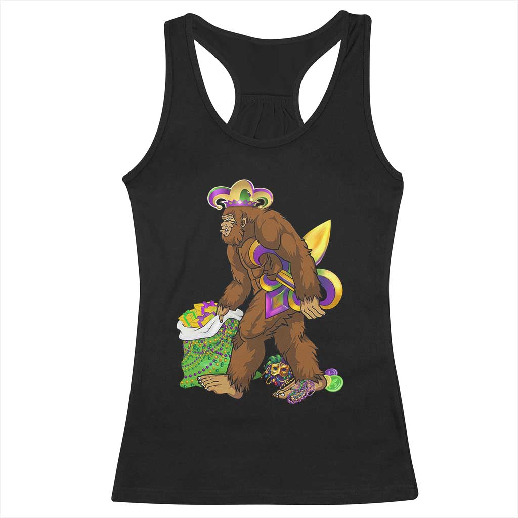 Funny Bigfoot Carnival Mardi Gras Party Racerback Tank Top TS11 Black Print Your Wear