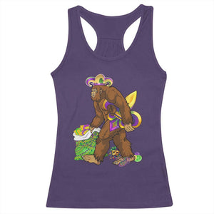 Funny Bigfoot Carnival Mardi Gras Party Racerback Tank Top TS11 Purple Print Your Wear