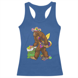 Funny Bigfoot Carnival Mardi Gras Party Racerback Tank Top TS11 Royal Blue Print Your Wear