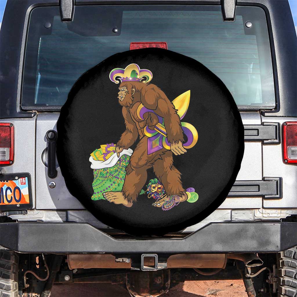 Funny Bigfoot Carnival Mardi Gras Party Spare Tire Cover TS11 No hole Black Print Your Wear