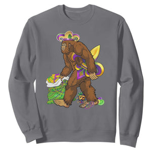 Funny Bigfoot Carnival Mardi Gras Party Sweatshirt TS11 Charcoal Print Your Wear