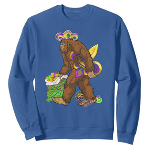 Funny Bigfoot Carnival Mardi Gras Party Sweatshirt TS11 Royal Blue Print Your Wear