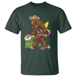 Funny Bigfoot Carnival Mardi Gras Party T Shirt TS11 Dark Forest Green Print Your Wear