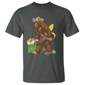 Funny Bigfoot Carnival Mardi Gras Party T Shirt TS11 Dark Heather Print Your Wear