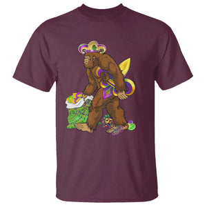 Funny Bigfoot Carnival Mardi Gras Party T Shirt TS11 Maroon Print Your Wear