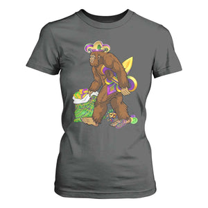 Funny Bigfoot Carnival Mardi Gras Party T Shirt For Women TS11 Dark Heather Print Your Wear