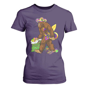 Funny Bigfoot Carnival Mardi Gras Party T Shirt For Women TS11 Purple Print Your Wear