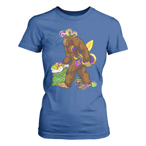Funny Bigfoot Carnival Mardi Gras Party T Shirt For Women TS11 Royal Blue Print Your Wear