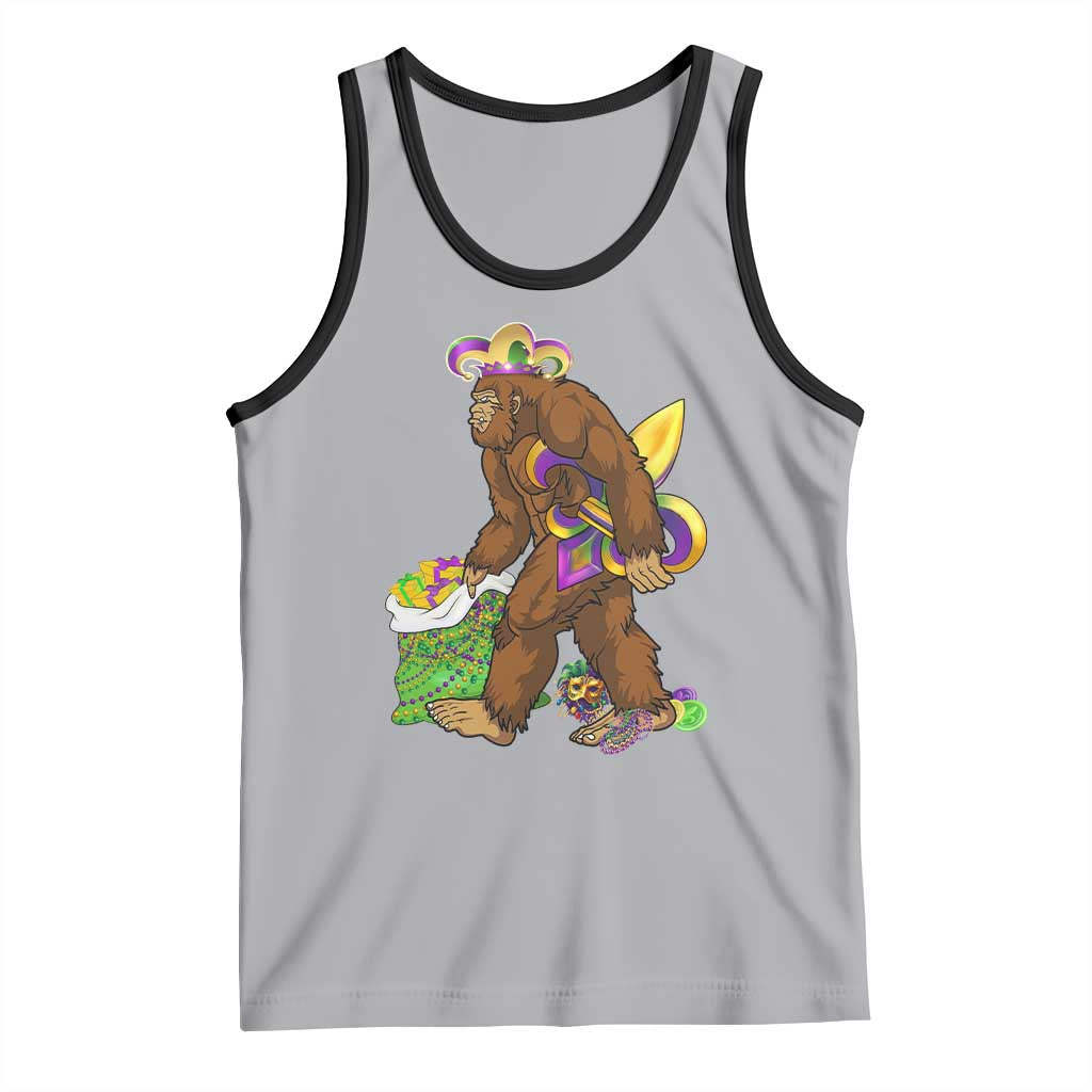Funny Bigfoot Carnival Mardi Gras Party Tank Top TS11 Athletic Heather Black Print Your Wear