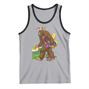 Funny Bigfoot Carnival Mardi Gras Party Tank Top TS11 Athletic Heather Black Print Your Wear