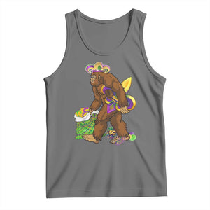 Funny Bigfoot Carnival Mardi Gras Party Tank Top TS11 Black Heather Print Your Wear