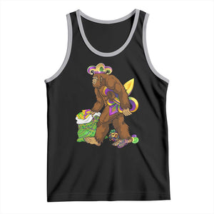 Funny Bigfoot Carnival Mardi Gras Party Tank Top TS11 Black Athletic Heather Print Your Wear
