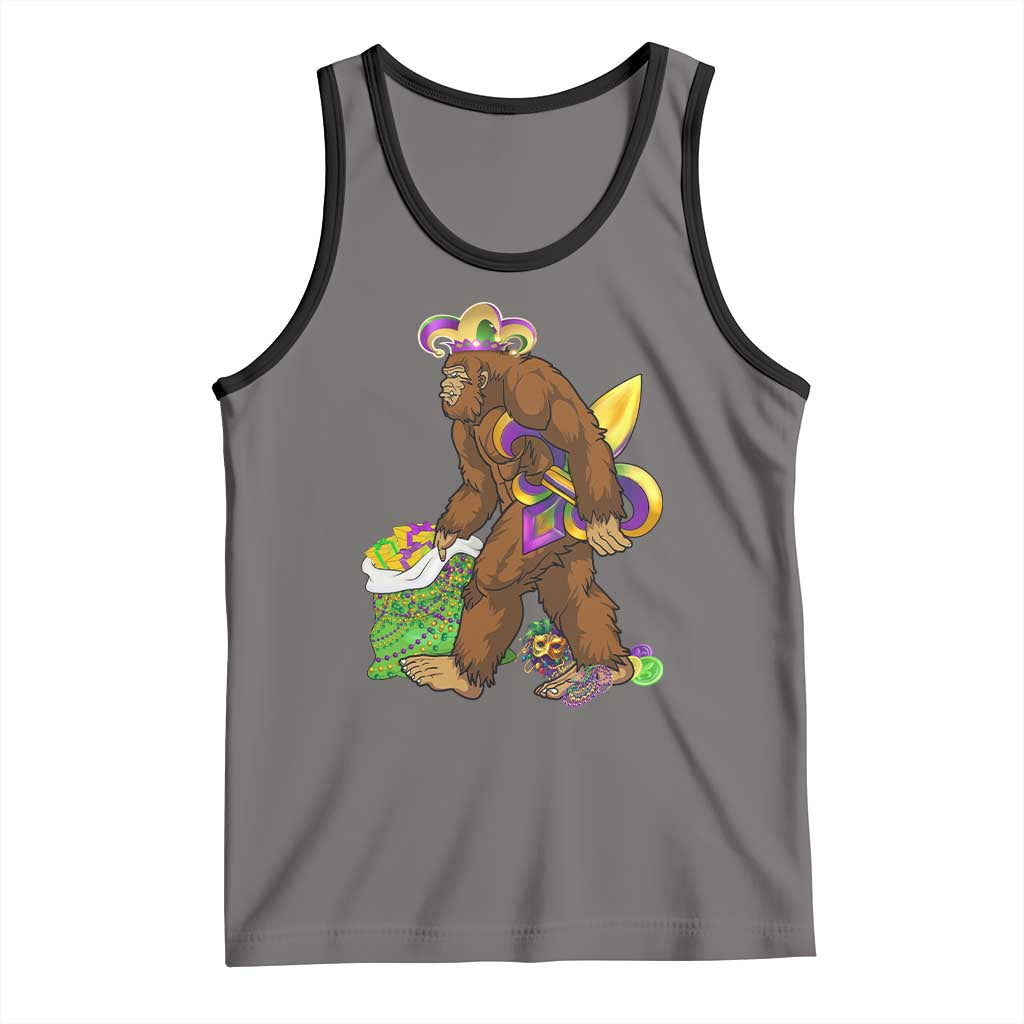 Funny Bigfoot Carnival Mardi Gras Party Tank Top TS11 Deep Heather Black Print Your Wear