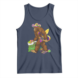 Funny Bigfoot Carnival Mardi Gras Party Tank Top TS11 Navy Print Your Wear