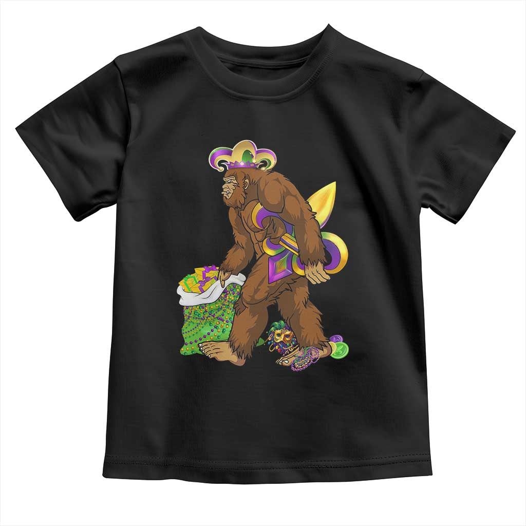 Funny Bigfoot Carnival Mardi Gras Party Toddler T Shirt TS11 Black Print Your Wear