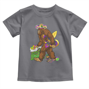 Funny Bigfoot Carnival Mardi Gras Party Toddler T Shirt TS11 Charcoal Print Your Wear