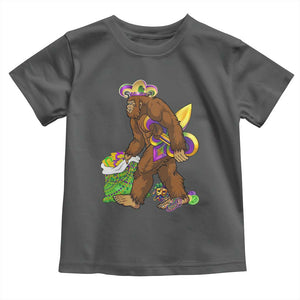 Funny Bigfoot Carnival Mardi Gras Party Toddler T Shirt TS11 Dark Heather Print Your Wear