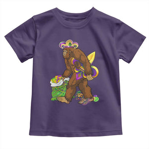 Funny Bigfoot Carnival Mardi Gras Party Toddler T Shirt TS11 Purple Print Your Wear