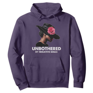 Funny African American Hoodie Unbothered By Negative Souls TS11 Purple Print Your Wear