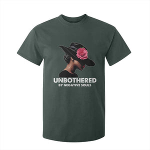 Funny African American T Shirt For Kid Unbothered By Negative Souls TS11 Dark Forest Green Print Your Wear