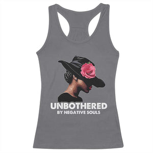 Funny African American Racerback Tank Top Unbothered By Negative Souls TS11 Charcoal Print Your Wear