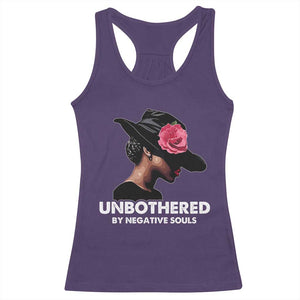 Funny African American Racerback Tank Top Unbothered By Negative Souls TS11 Purple Print Your Wear