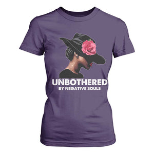 Funny African American T Shirt For Women Unbothered By Negative Souls TS11 Purple Print Your Wear