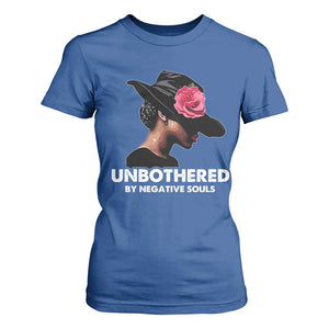 Funny African American T Shirt For Women Unbothered By Negative Souls TS11 Royal Blue Print Your Wear