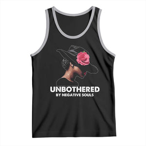 Funny African American Tank Top Unbothered By Negative Souls TS11 Black Athletic Heather Print Your Wear