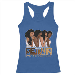 Made With Melanin Every Shade Slays Racerback Tank Top Proud African American TS11 Royal Blue Print Your Wear