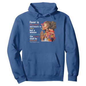 Christian African American Hoodie Favor Is Deceitful And Beauty Is Vain TS11 Royal Blue Print Your Wear