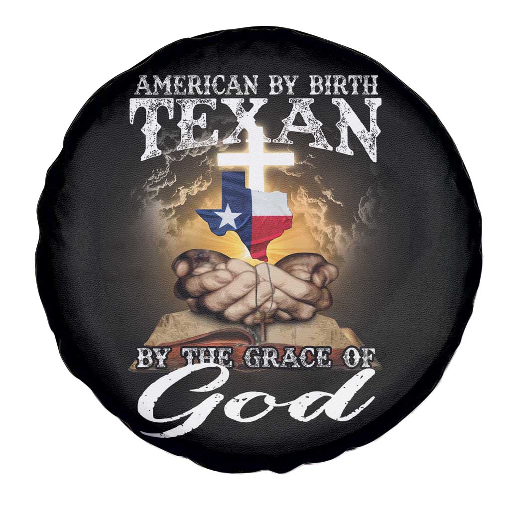 American Texan Jesus Spare Tire Cover American By Birth Texan By The Grace Of God TS11 Print Your Wear