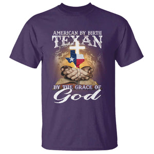 American Texan Jesus T Shirt American By Birth Texan By The Grace Of God TS11 Purple Print Your Wear