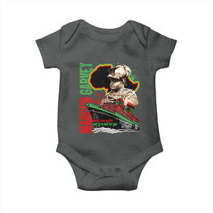 Marcus Garvey Baby Onesie Would I Not Suffer And Go To Hell For You Black History Month TS11 Dark Heather Print Your Wear