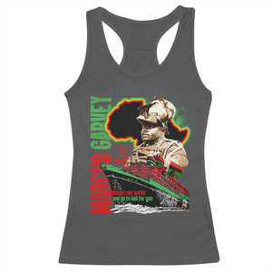Marcus Garvey Racerback Tank Top Would I Not Suffer And Go To Hell For You Black History Month TS11 Dark Heather Print Your Wear