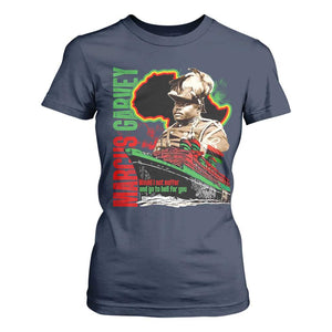 Marcus Garvey T Shirt For Women Would I Not Suffer And Go To Hell For You Black History Month TS11 Navy Print Your Wear