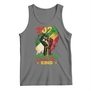 2025 And I Still Dream Like King Tank Top Martin Luther King Day Black History Month TS11 Black Heather Print Your Wear
