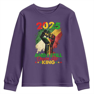 2025 And I Still Dream Like King Youth Sweatshirt Martin Luther King Day Black History Month TS11 Purple Print Your Wear