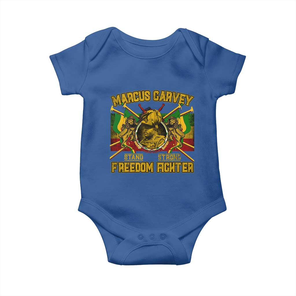 Marcus Garvey Baby Onesie Stand Strong Freedom Fighter Black History Month TS11 Royal Blue Print Your Wear