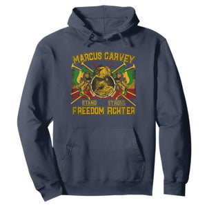 Marcus Garvey Hoodie Stand Strong Freedom Fighter Black History Month TS11 Navy Print Your Wear