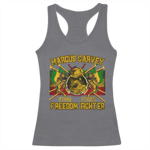 Marcus Garvey Racerback Tank Top Stand Strong Freedom Fighter Black History Month TS11 Charcoal Print Your Wear