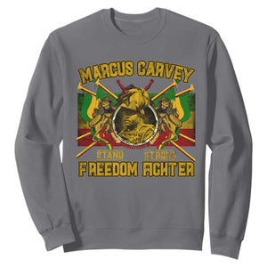 Marcus Garvey Sweatshirt Stand Strong Freedom Fighter Black History Month TS11 Charcoal Print Your Wear