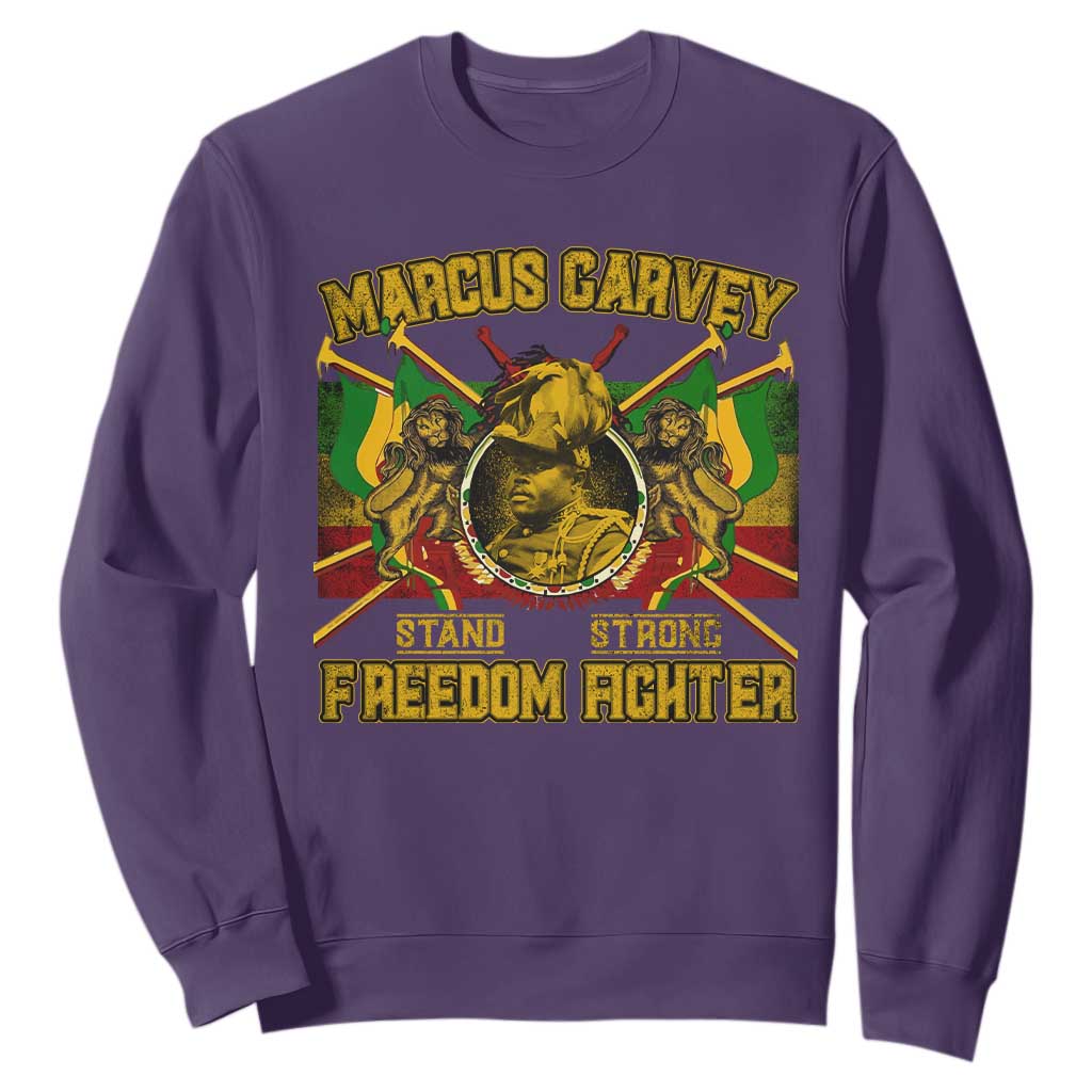 Marcus Garvey Sweatshirt Stand Strong Freedom Fighter Black History Month TS11 Purple Print Your Wear