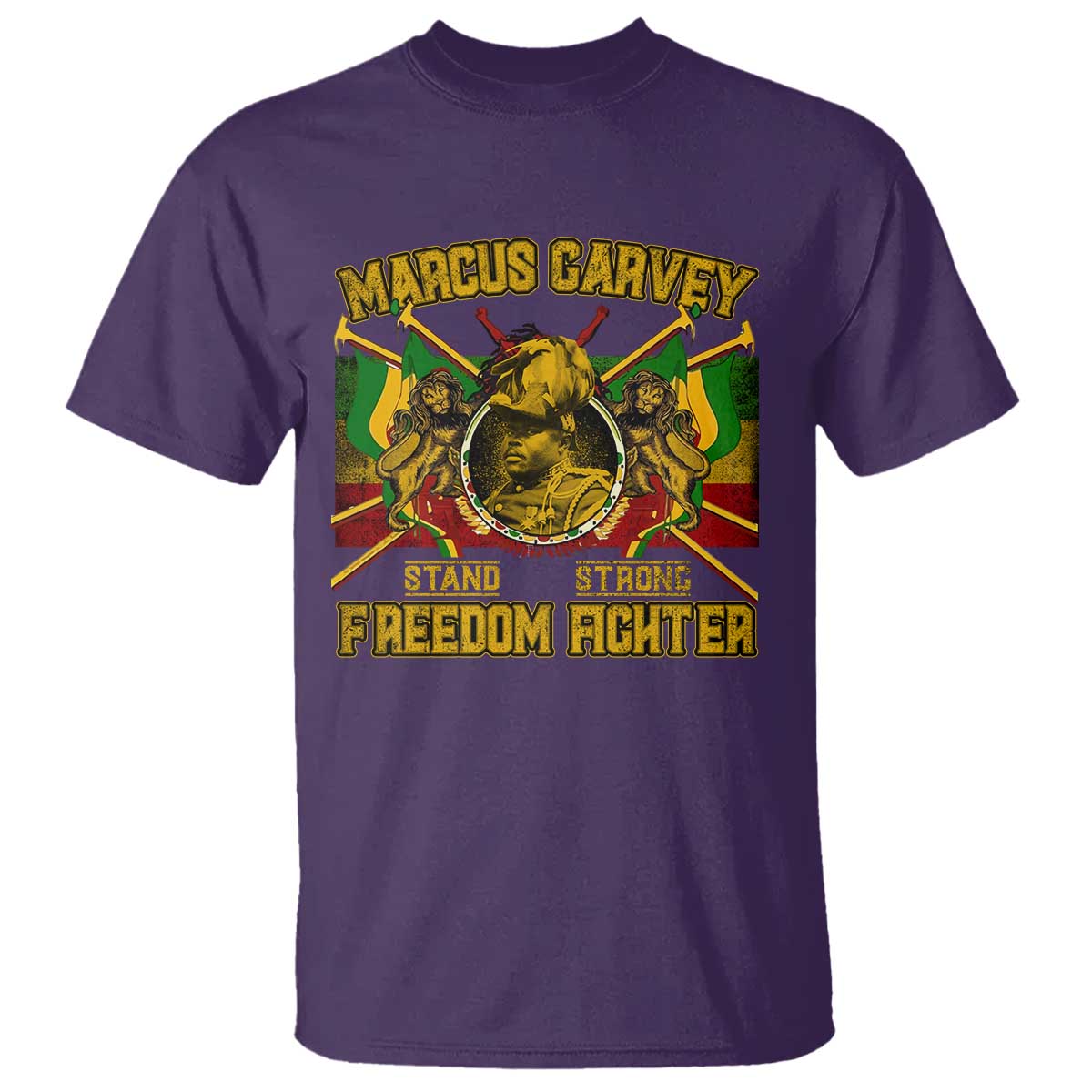 Marcus Garvey T Shirt Stand Strong Freedom Fighter Black History Month TS11 Purple Print Your Wear