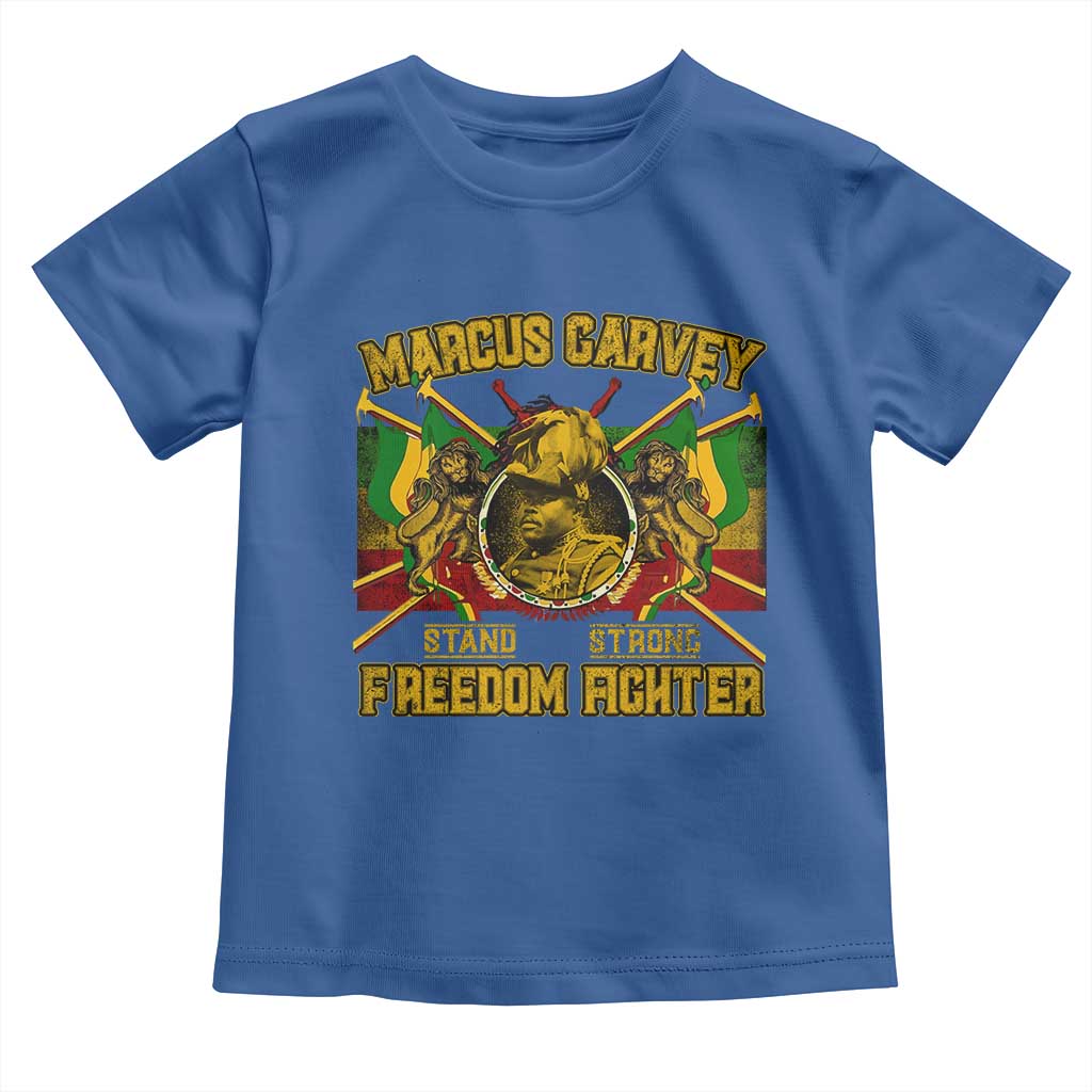 Marcus Garvey Toddler T Shirt Stand Strong Freedom Fighter Black History Month TS11 Royal Blue Print Your Wear