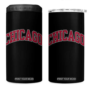 Chicago Pride Illinois IL Vintage Sports Basketball Red Design 4 in 1 Can Cooler Tumbler TS11 One Size: 16 oz Black Print Your Wear