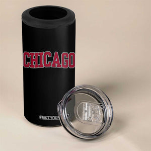 Chicago Pride Illinois IL Vintage Sports Basketball Red Design 4 in 1 Can Cooler Tumbler TS11 Print Your Wear
