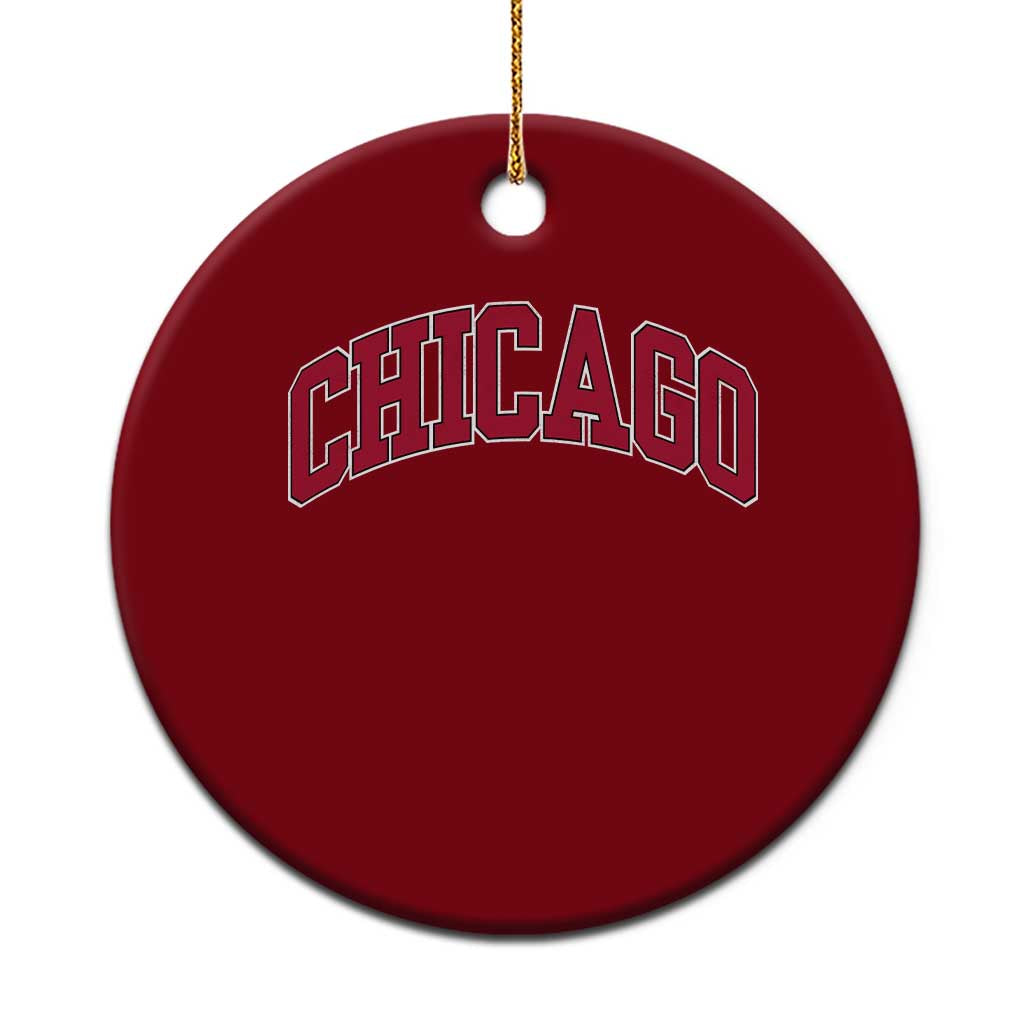 Chicago Pride Illinois IL Vintage Sports Basketball Red Design Ceramic Ornament TS11 1pc Red Print Your Wear