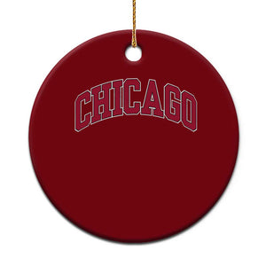 Chicago Pride Illinois IL Vintage Sports Basketball Red Design Ceramic Ornament TS11 1pc Red Print Your Wear
